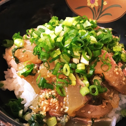 鯵の刺身漬け丼（りゅうきゅう丼）